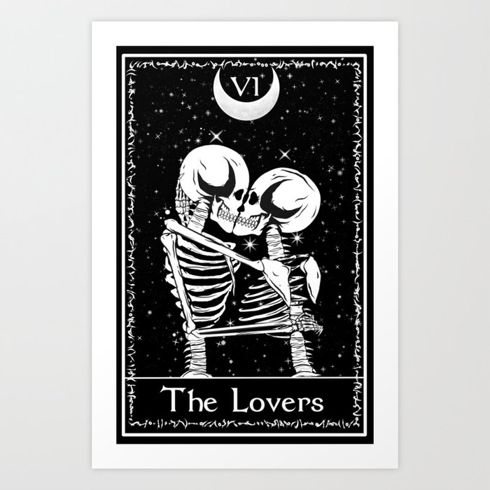 The Lovers Matte Metallic Tarot Card Sticker