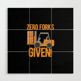 Funny Forklift Wood Wall Art