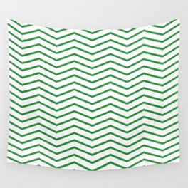 green zig zag lines Wall Tapestry