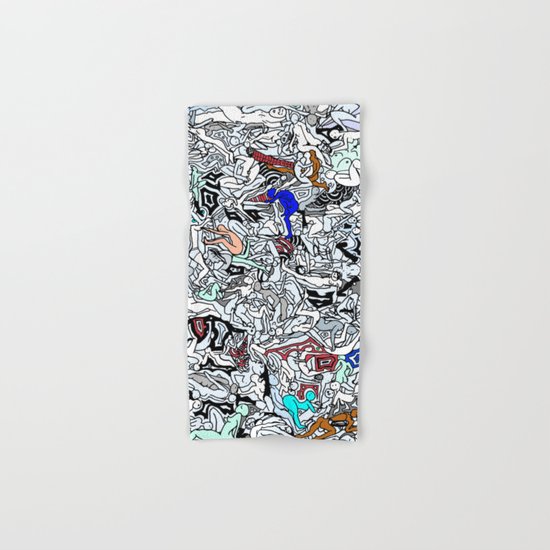 Retro Kamasutra LOVE Doodle Hand & Bath Towel