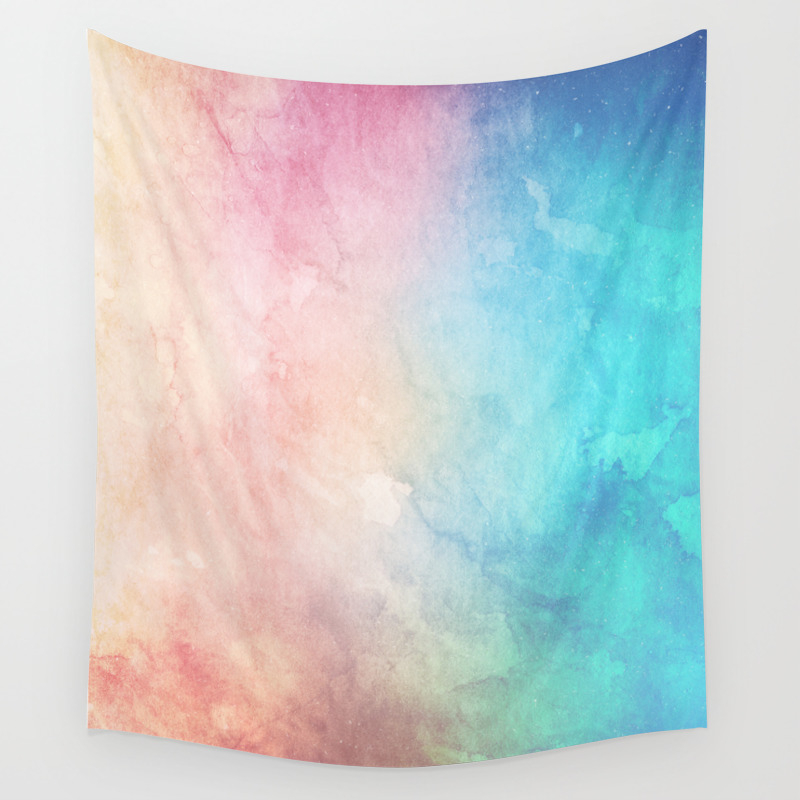 Fire And Ice Watercolor Painting Wall Tapestry By Cascadia