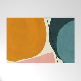 shapes geometric minimal painting abstract Welcome Mat