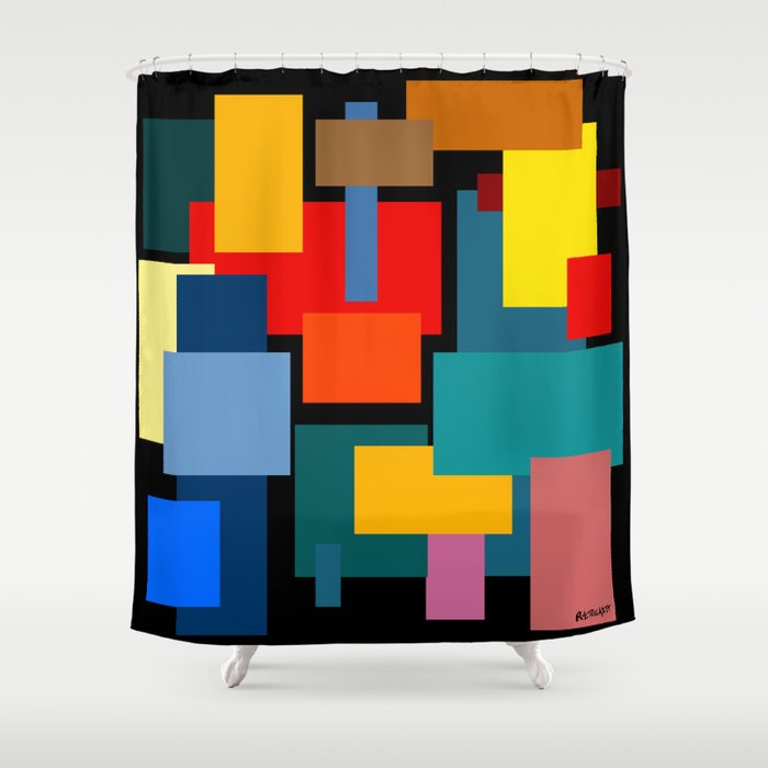 Color Blocks #8-2 Shower Curtain