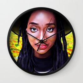 Jasmin Wall Clock | Portrait, Painting, Digital 