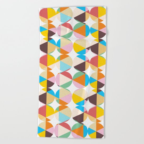 Retro Geometry #society6 #decor #buyart Beach Towel