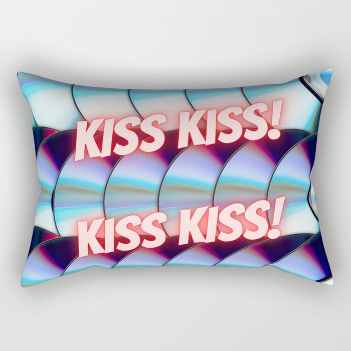 KISS KISS ON CDs! Rectangular Pillow