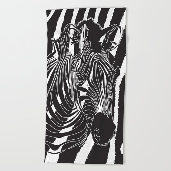 Zebra - Optical Art 5 Beach Towel