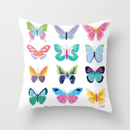 Colorful Butterflies  Throw Pillow