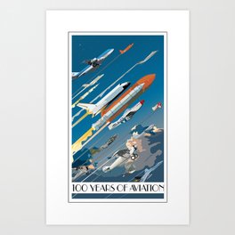 100 Years of Aviation Art Print