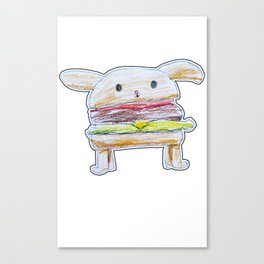 burger dog Canvas Print