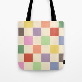 Colorful Checkered Pattern Tote Bag
