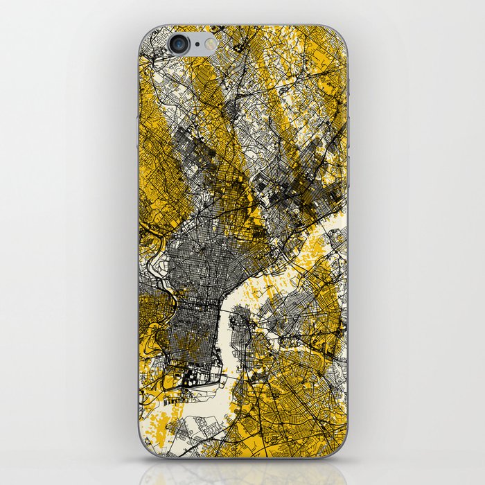 Philadelphia USA - City Map - Authentic Map Drawing iPhone Skin