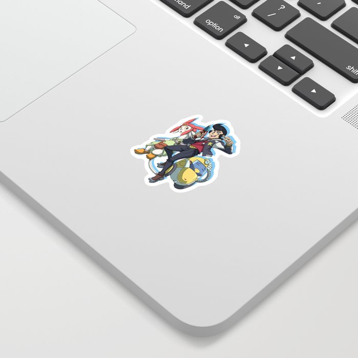 Dandy, Qt, Meow - Space Dandy Sticker by Marvin89 | Society6