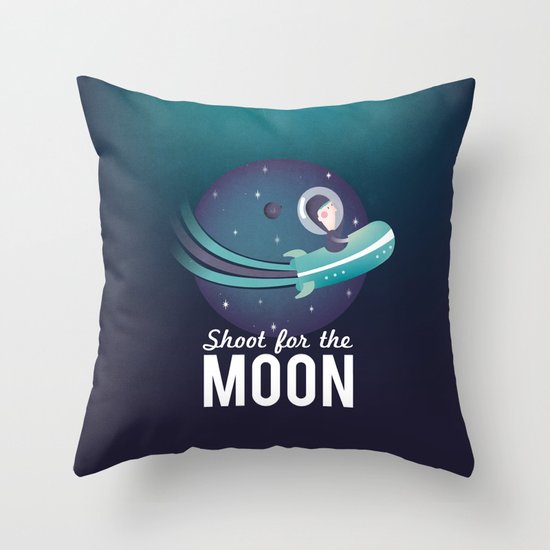 Shoot For the Moon Throw Pillow