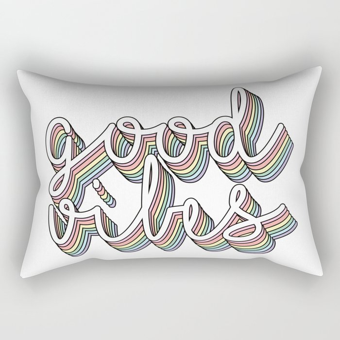 good vibes pastel Rectangular Pillow