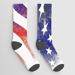 American Flag Grunge Socks