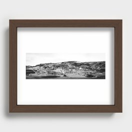 Paint Mines Interpretive Park Badlands in Colorado, Black & White Recessed Framed Print