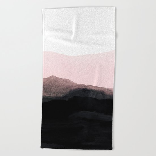 mountain horizon Beach Towel