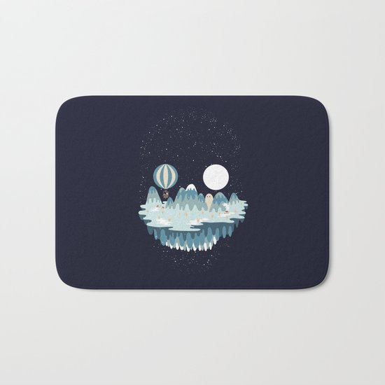 Winter skull Bath Mat