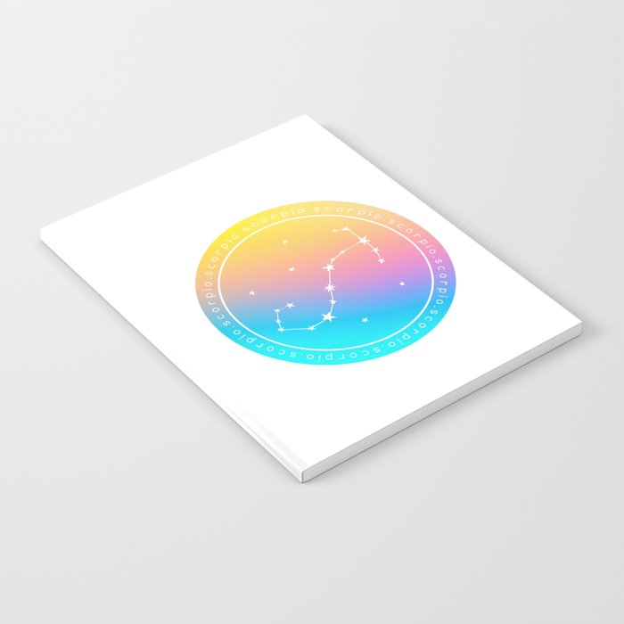 Scorpio Zodiac | Rainbow Circle Notebook