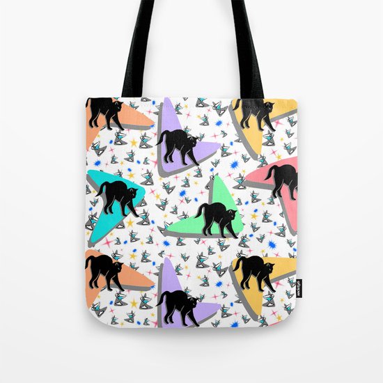 Retro Kitty Tote Bag