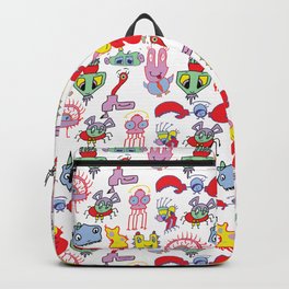 bloob Backpack | Street Art, Acrylic, Digital, Monsters, Pattern, Drawing, Pop Art, Bigeyes, Graphite, Cute 