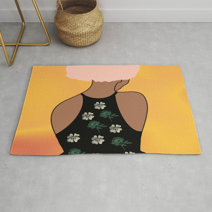 Woman At The Meadow 23 Rug