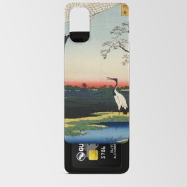 Japanese Woodblock Crane Art One Hundred Famous Views of Edo Android Card Case