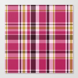 Plaid // Raspberry Canvas Print