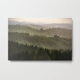 Pacific Coast Mountain Forest - 124/365 Metal Print | Photo, Dorm, Watercolor, Nature, Digital, Pnw, Woods, Drawing, Mens, Minimal 
