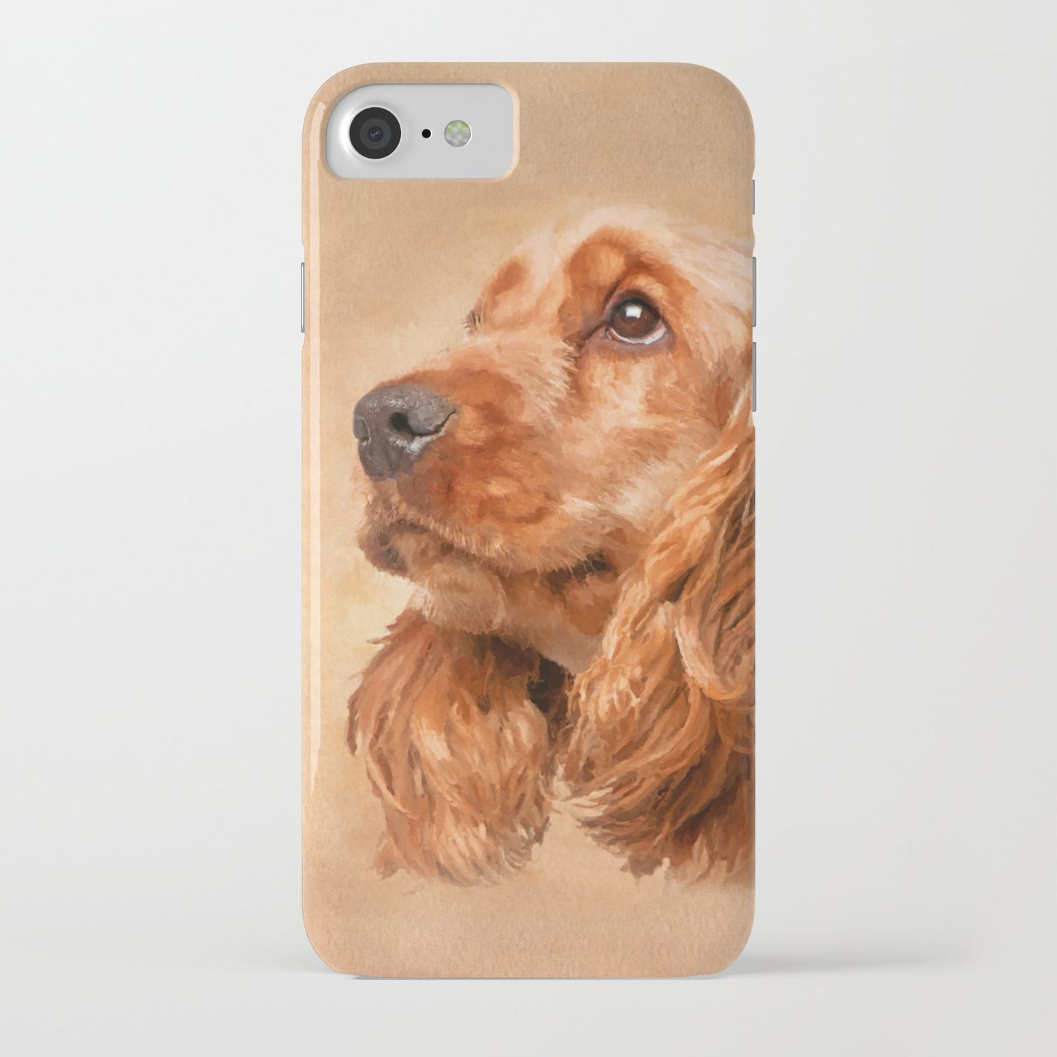 English Cocker Spaniel Dog Digital Art Iphone Case