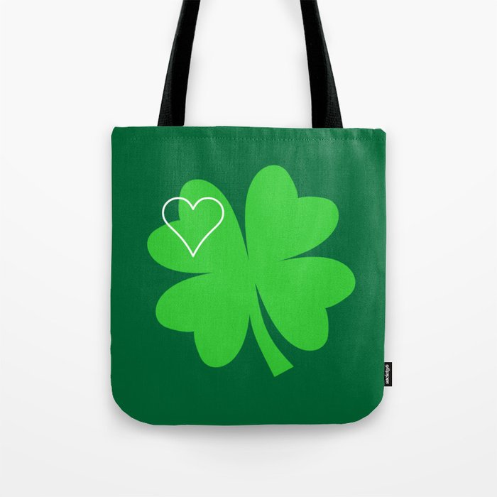 Shamrock St Patrick's Day Gift, Green Clover T-shirt & Tote Bag Tote ...