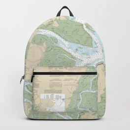Ossabaw and St Catherines Sounds - Georgia Coastal Nautical Chart 11511 With Depth Readings Backpack
