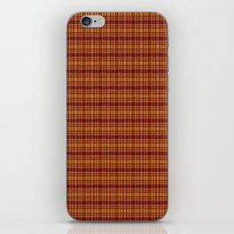 Copper Red Check Pattern iPhone Skin