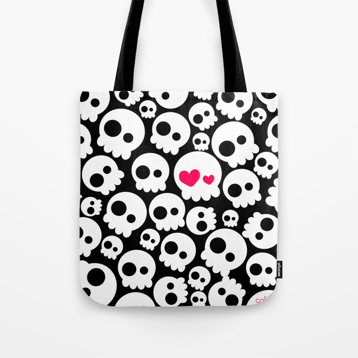 A skull in love Tote Bag