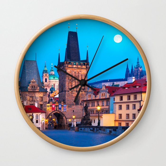 PRAGUE 001A Wall Clock