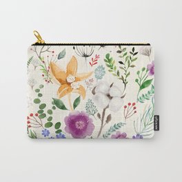Winter Flowers Carry-All Pouch