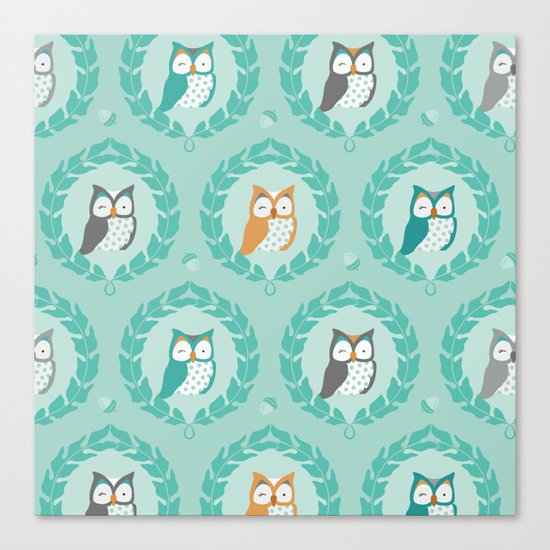 Sweet Owlies - Dusk Canvas Print