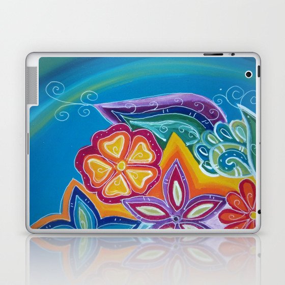 to much flower,plants,modern art,colorful Laptop & iPad Skin