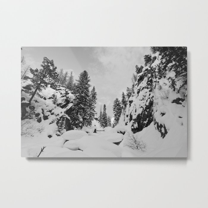 Snowy Rocks  Metal Print