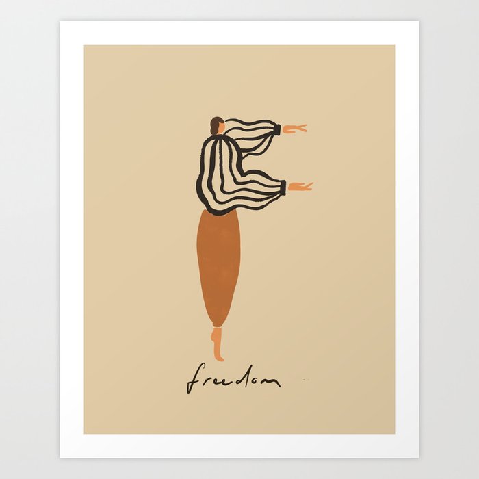 F for Freedom Art Print