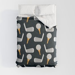 Golf Pattern (Black) Comforter