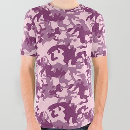 Pink abstract camo pattern  All Over Graphic Tee