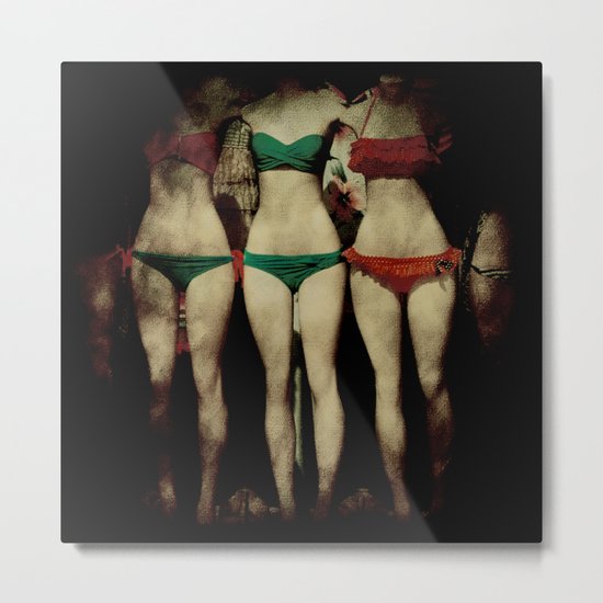 Bikini Peepshow Metal Print