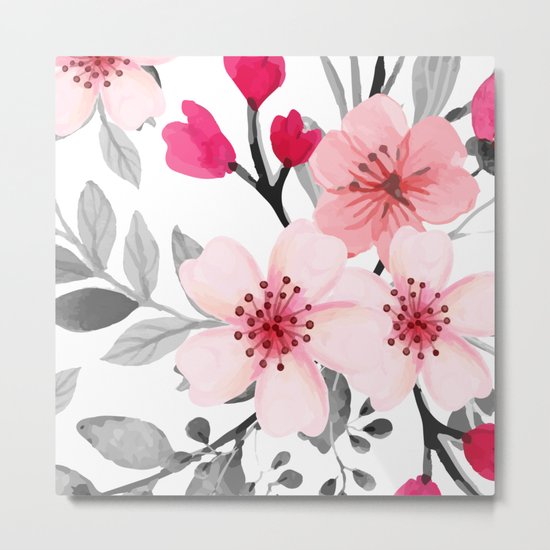 FLOWERS WATERCOLOR 11 Metal Print