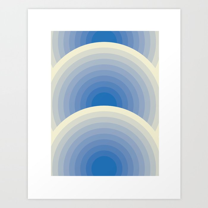 005 -  Blue rainbow Art Print