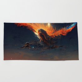 The flight of the Phoenix Beach Towel