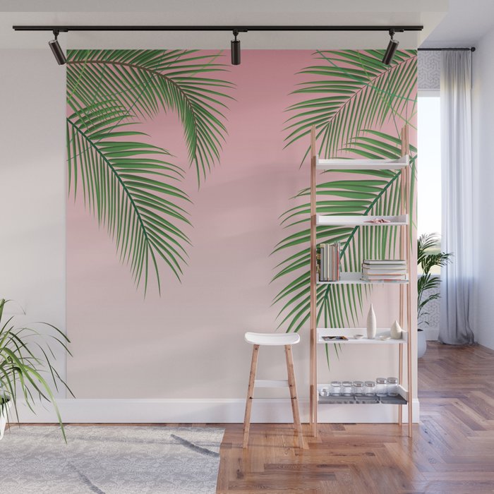 Palm Tree Leaves Wall Mural
