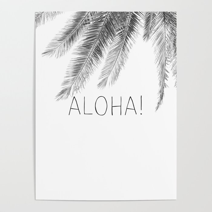 Aloha Palm Tree Poster