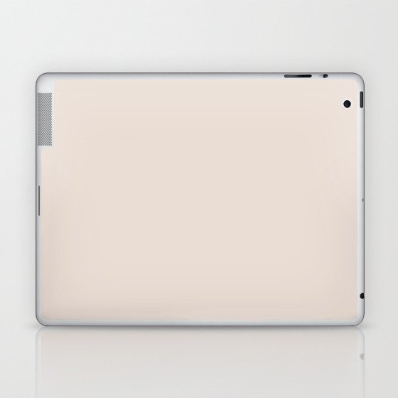 POLITE WHITE solid color. Pale neutral plain pattern  Laptop & iPad Skin